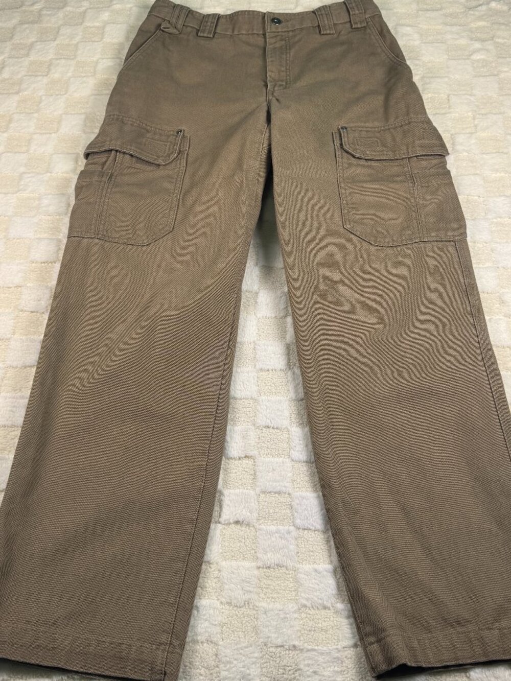 Duluth Trading Co Mens Pants 36 Fire Hose Relaxed Fit Cargo Canvas Workwear